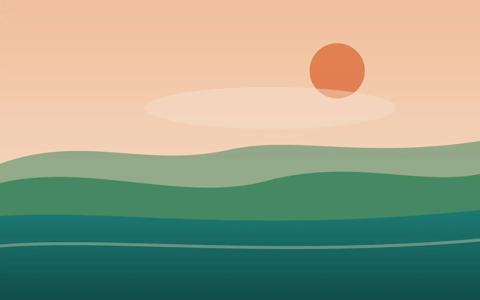 Subtropical hinterland ridges and a river bend under warm coastal light.